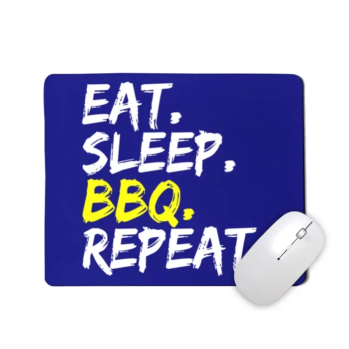 Bbq Grill Party Barbecue Eat Sleep Bbq Repeat Master Griller Gift Mousepad