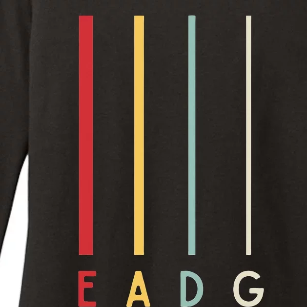 Bass Guitarist Player Eadg 4 Strings Bassist Band Musician Womens CVC Long Sleeve Shirt