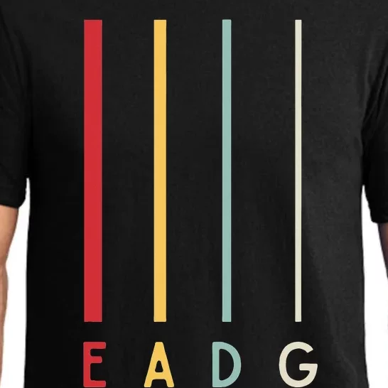 Bass Guitarist Player Eadg 4 Strings Bassist Band Musician Pajama Set