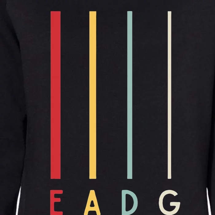 Bass Guitarist Player Eadg 4 Strings Bassist Band Musician Womens California Wash Sweatshirt