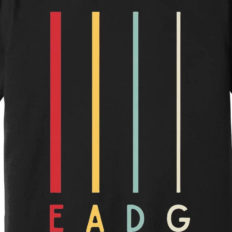 Bass Guitarist Player Eadg 4 Strings Bassist Band Musician Premium T-Shirt