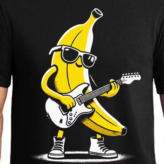 Banana Guitar Rock Music Concert Band Pajama Set