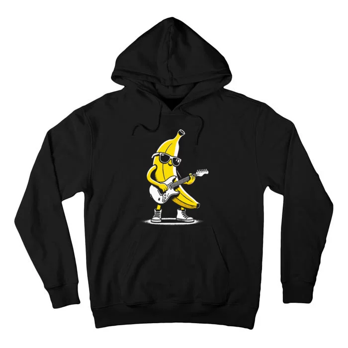 Banana Guitar Rock Music Concert Band Tall Hoodie