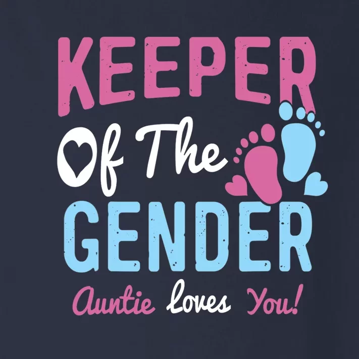 Baby Gender Reveal Keeper Of The Gender Auntie Loves You Toddler Long Sleeve Shirt