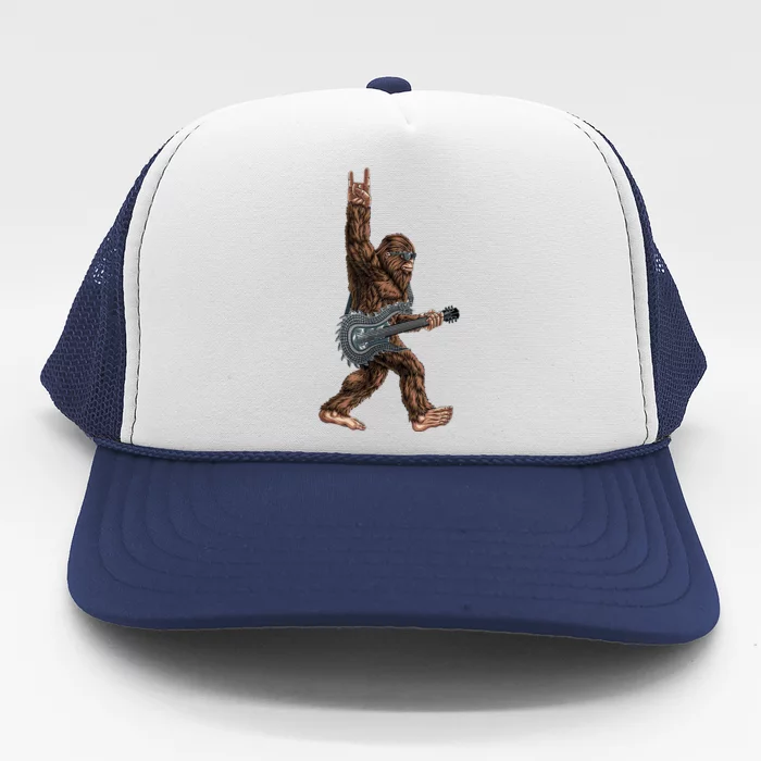 Bigfoot Guitar Rock On Trucker Hat