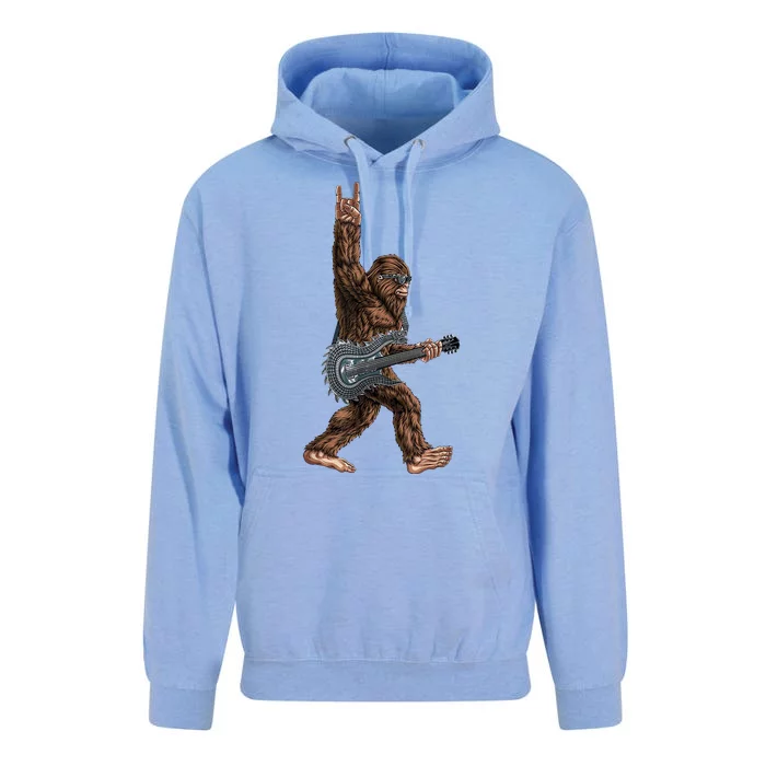 Bigfoot Guitar Rock On Unisex Surf Hoodie