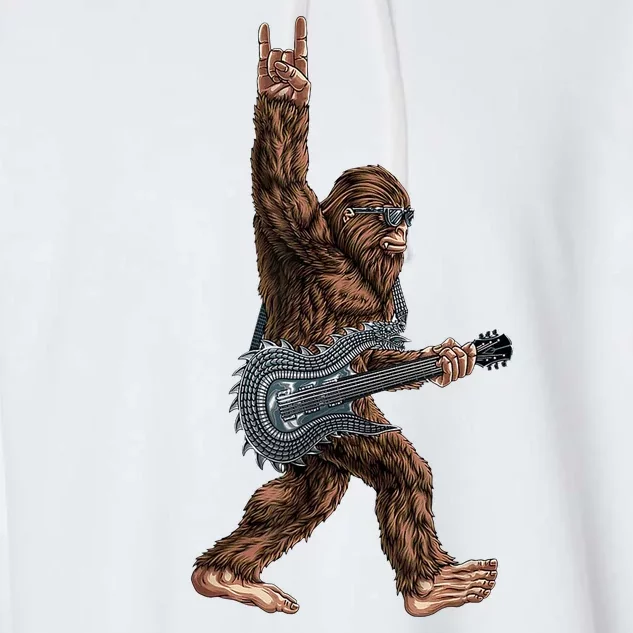 Bigfoot Guitar Rock On Garment-Dyed Fleece Hoodie