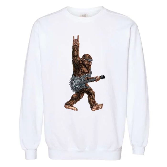 Bigfoot Guitar Rock On Garment-Dyed Sweatshirt