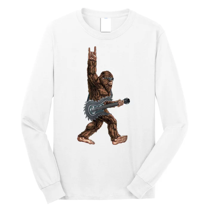 Bigfoot Guitar Rock On Long Sleeve Shirt