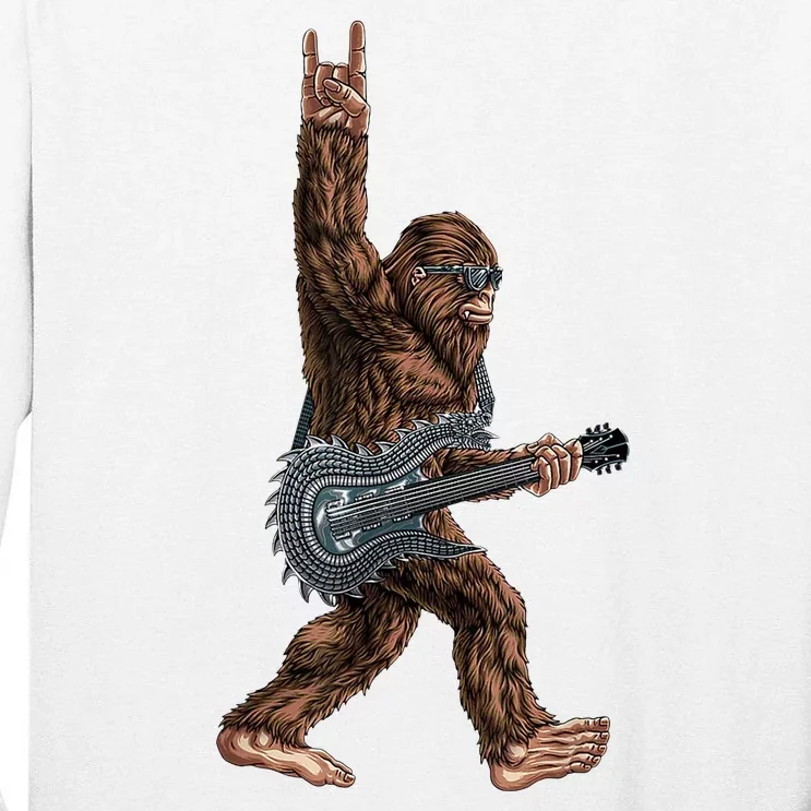 Bigfoot Guitar Rock On Tall Long Sleeve T-Shirt