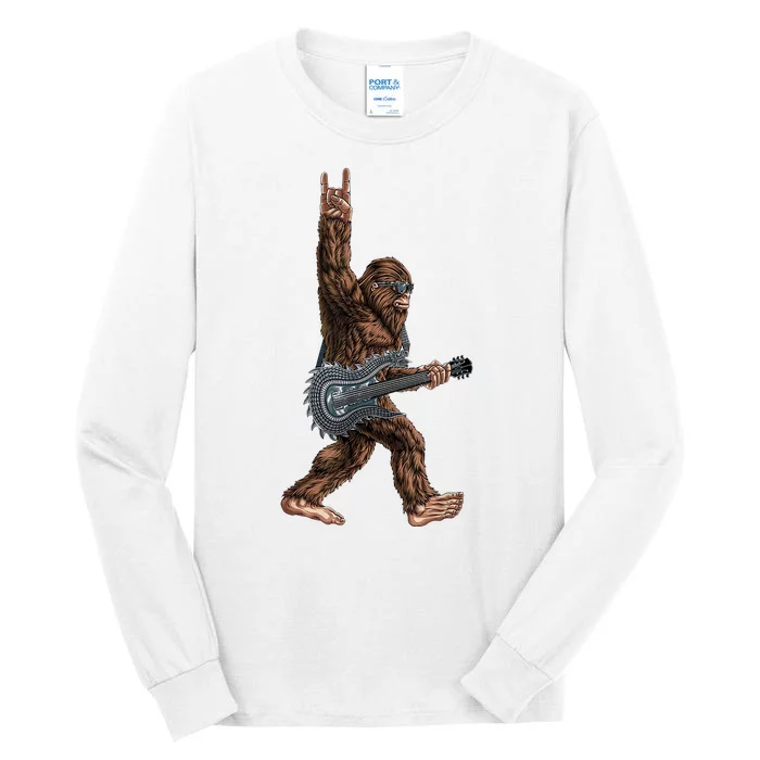 Bigfoot Guitar Rock On Tall Long Sleeve T-Shirt