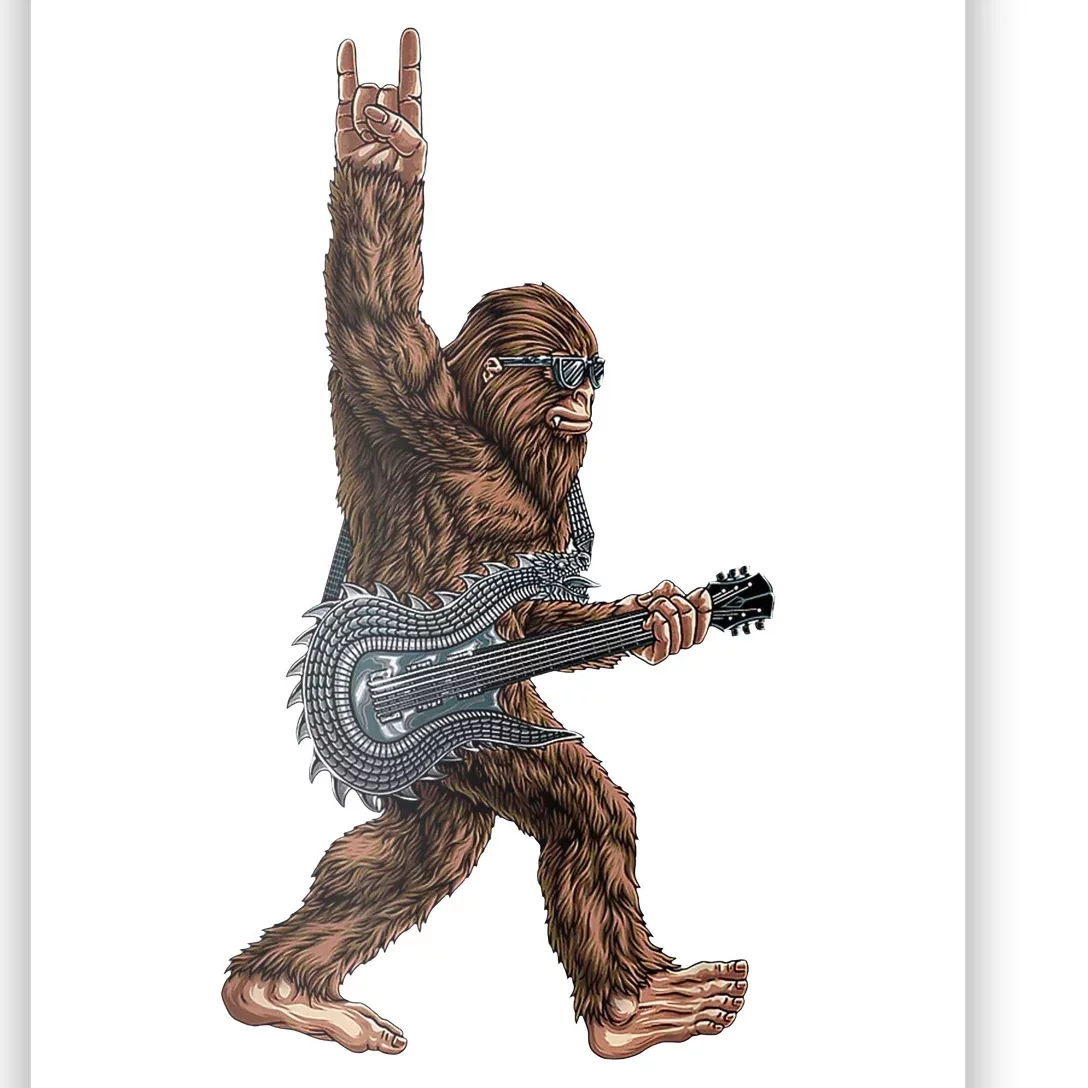 Bigfoot Guitar Rock On Poster