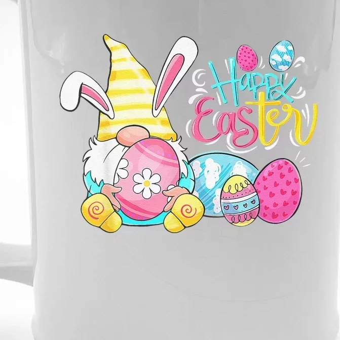 Bunny Gnome Rabbit Eggs Hunting Happy Easter Day Funny Front & Back Beer Stein