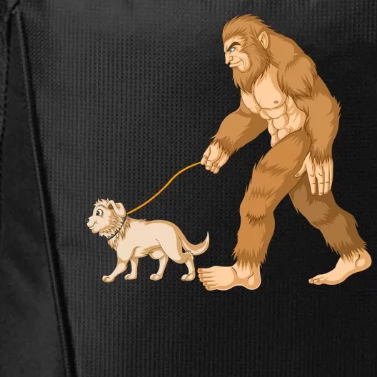 Bigfoot Golden Retriver Walking City Backpack