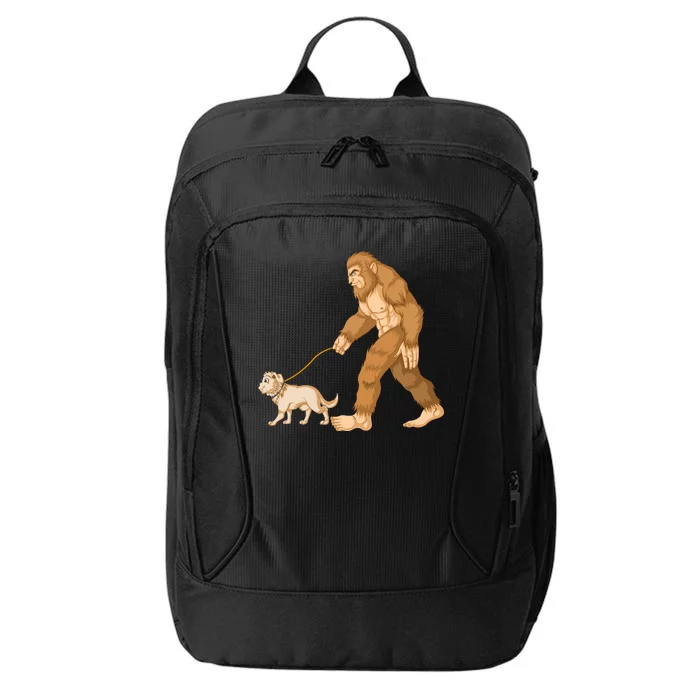 Bigfoot Golden Retriver Walking City Backpack