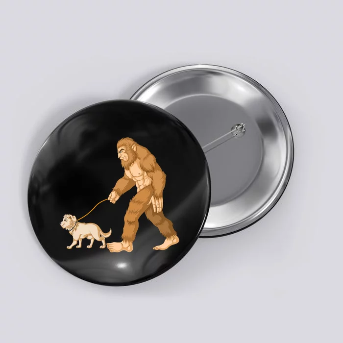 Bigfoot Golden Retriver Walking Button