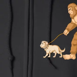 Bigfoot Golden Retriver Walking Full Zip Hoodie