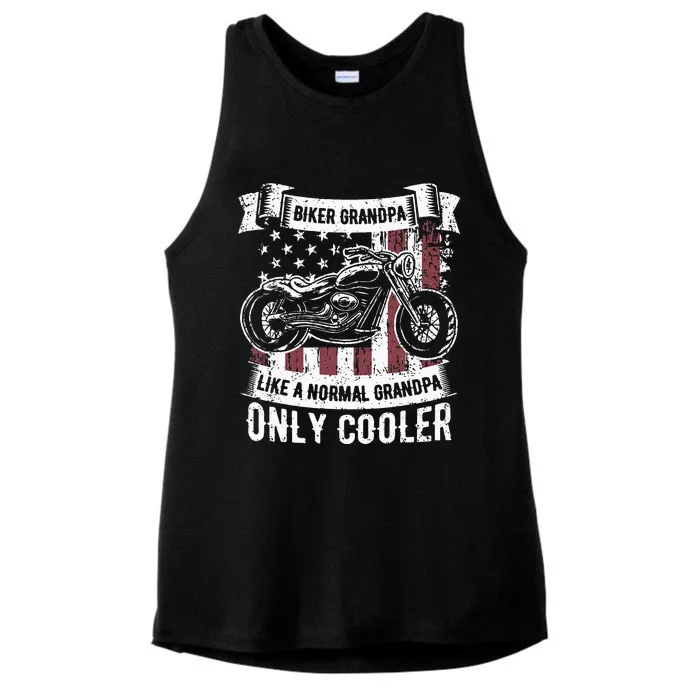 Biker Grandpa Ride Motorcycles Motorcycle Lovers Rider Gift Ladies Tri-Blend Wicking Tank