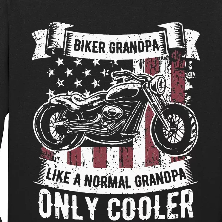 Biker Grandpa Ride Motorcycles Motorcycle Lovers Rider Gift Tall Long Sleeve T-Shirt