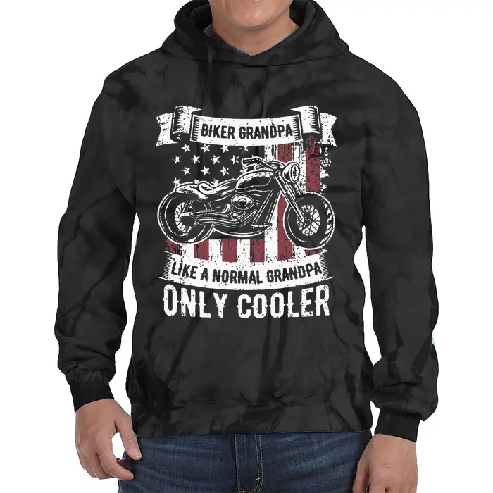 Biker Grandpa Ride Motorcycles Motorcycle Lovers Rider Gift Tie Dye Hoodie