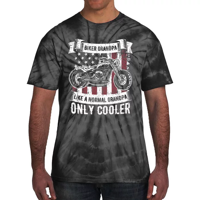 Biker Grandpa Ride Motorcycles Motorcycle Lovers Rider Gift Tie-Dye T-Shirt