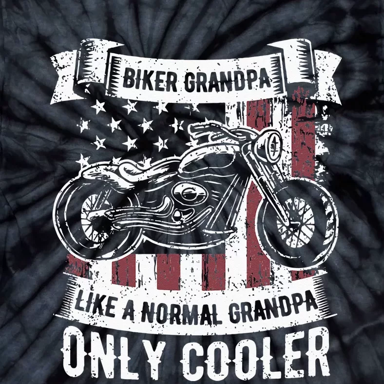 Biker Grandpa Ride Motorcycles Motorcycle Lovers Rider Gift Tie-Dye T-Shirt