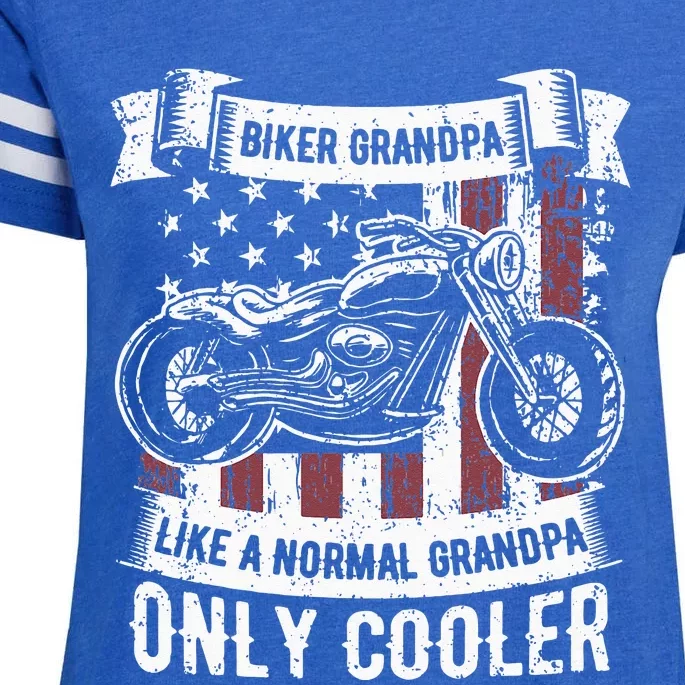 Biker Grandpa Ride Motorcycles Motorcycle Lovers Rider Gift Enza Ladies Jersey Football T-Shirt