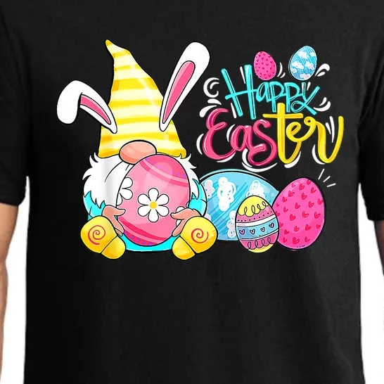 Bunny Gnome Rabbit Eggs Hunting Happy Easter Day Funny Pajama Set