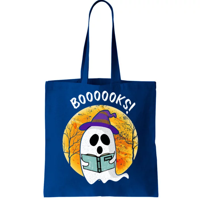 Boooooks! Ghost Reading Book For Librarians Funny Halloween Gift Tote Bag