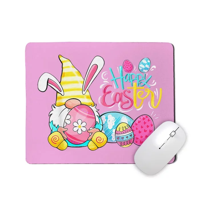 Bunny Gnome Rabbit Eggs Hunting Happy Easter Day Funny Mousepad