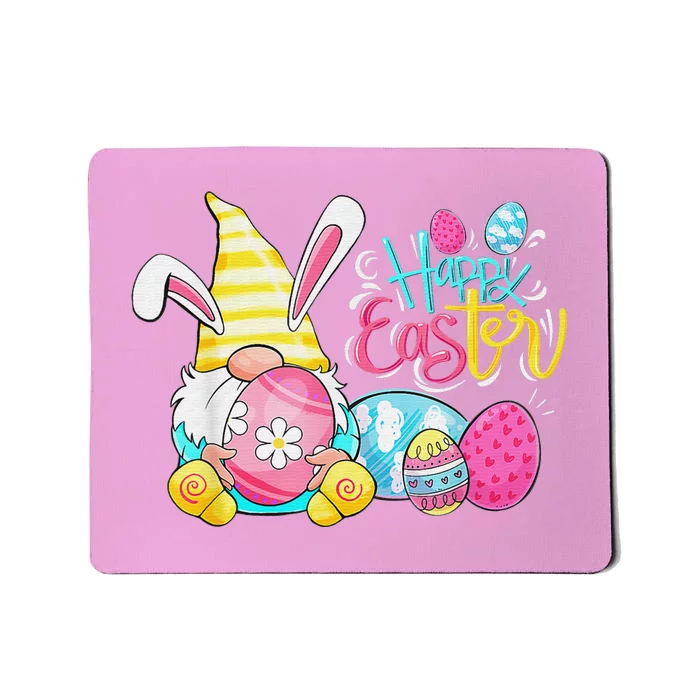 Bunny Gnome Rabbit Eggs Hunting Happy Easter Day Funny Mousepad