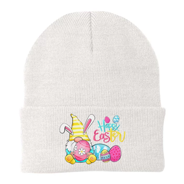 Bunny Gnome Rabbit Eggs Hunting Happy Easter Day Funny Knit Cap Winter Beanie