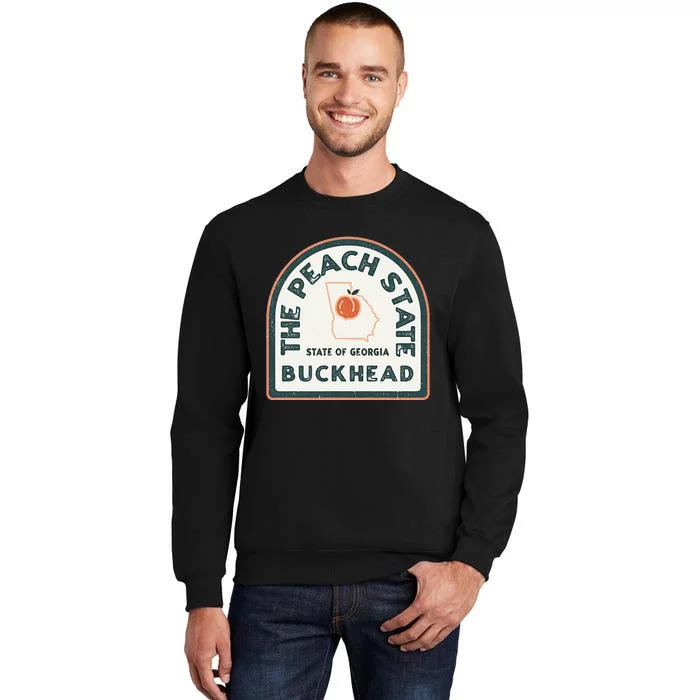 Buckhead Georgia Retro Style Peach State Sweatshirt