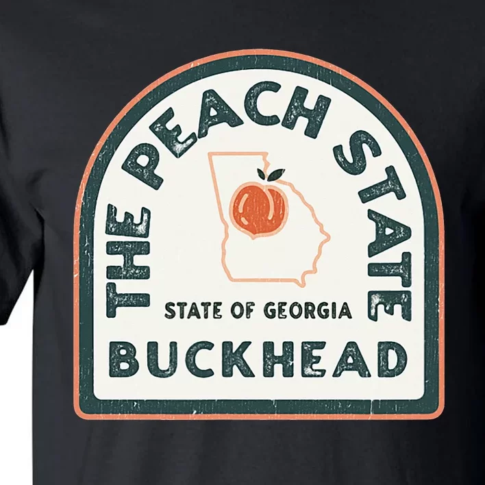 Buckhead Georgia Retro Style Peach State Tall T-Shirt