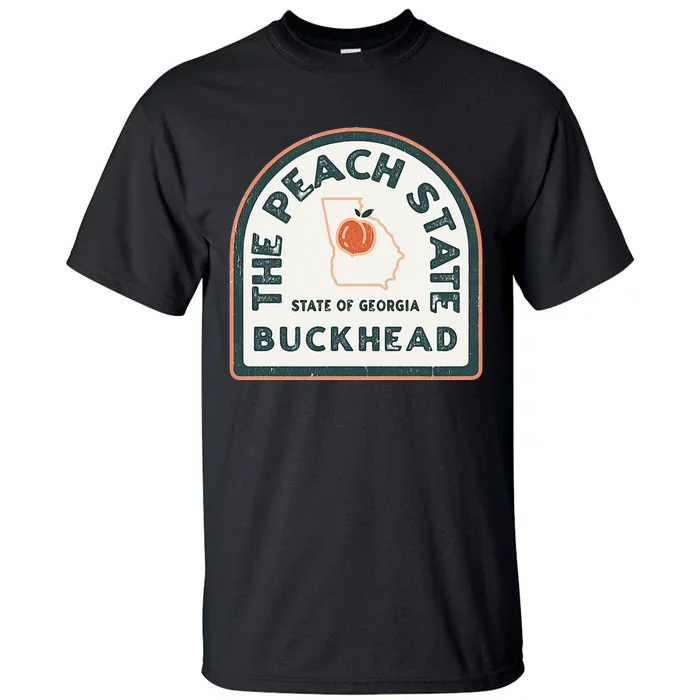 Buckhead Georgia Retro Style Peach State Tall T-Shirt