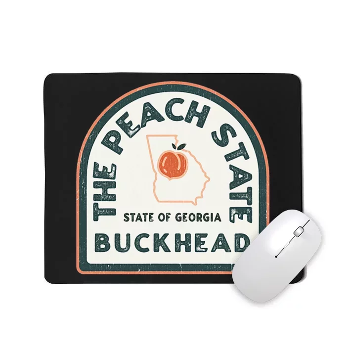 Buckhead Georgia Retro Style Peach State Mousepad