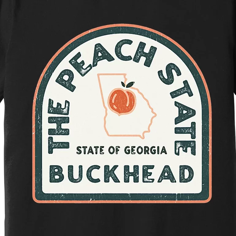 Buckhead Georgia Retro Style Peach State Premium T-Shirt