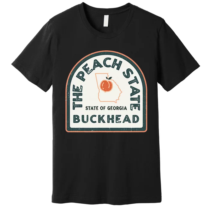 Buckhead Georgia Retro Style Peach State Premium T-Shirt