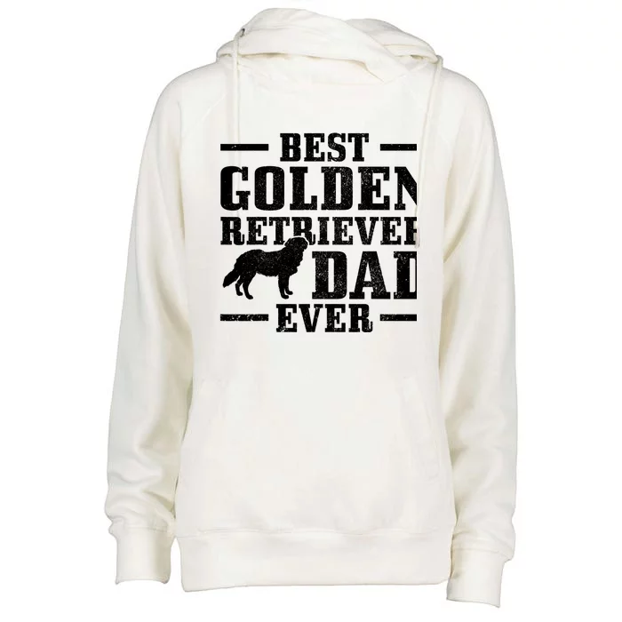 Best Golden Retriever Dad Ever Funny Dog Owner Vintage Womens Funnel Neck Pullover Hood