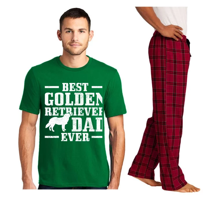 Best Golden Retriever Dad Ever Funny Dog Owner Vintage Pajama Set