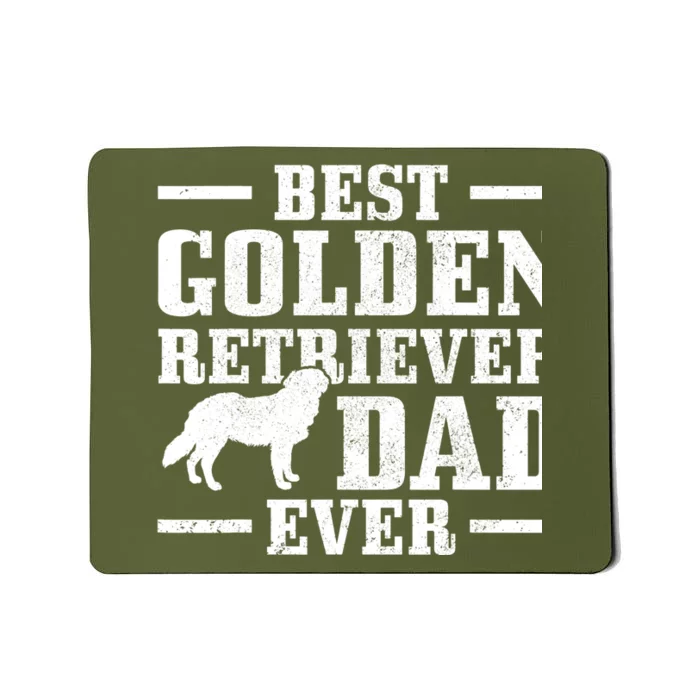 Best Golden Retriever Dad Ever Funny Dog Owner Vintage Mousepad