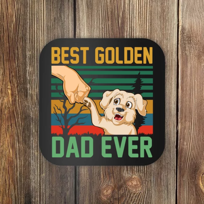 Best Golden Retriver Dad Ever Coaster