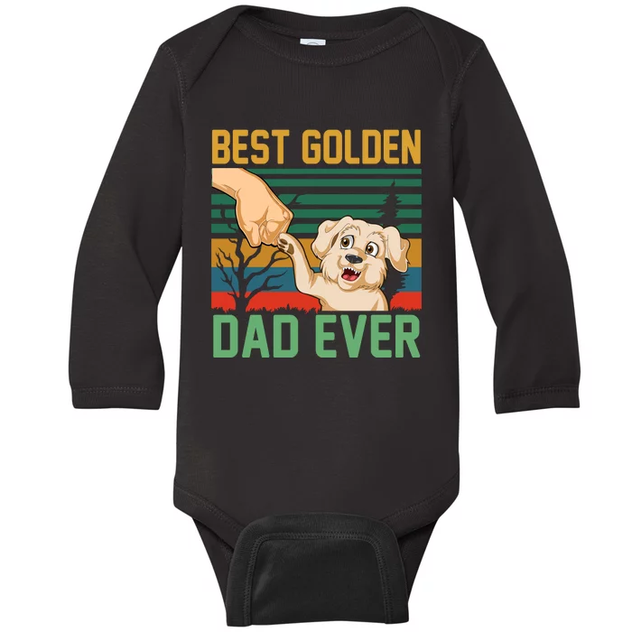 Best Golden Retriver Dad Ever Baby Long Sleeve Bodysuit