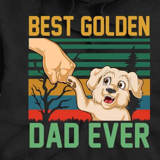 Best Golden Retriver Dad Ever Tie Dye Hoodie