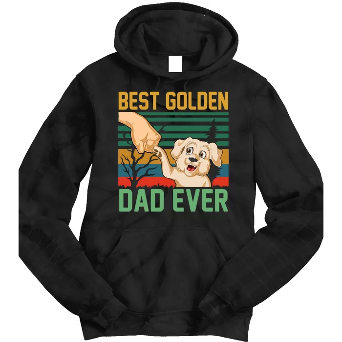 Best Golden Retriver Dad Ever Tie Dye Hoodie