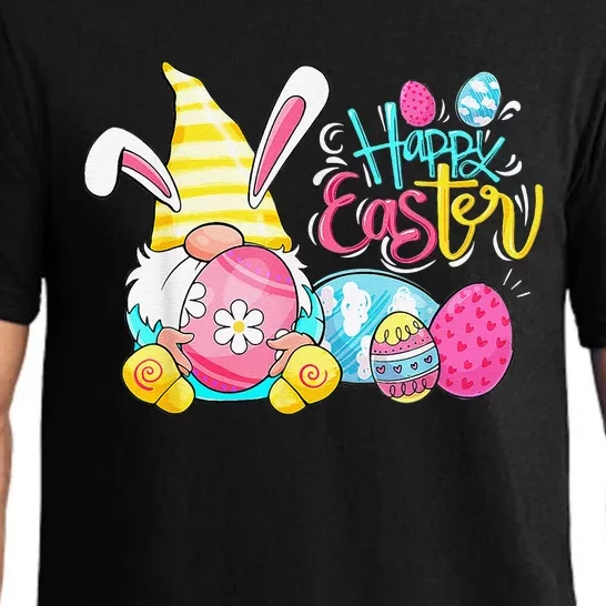 Bunny Gnome Rabbit Eggs Hunting Happy Easter Day Funny Pajama Set