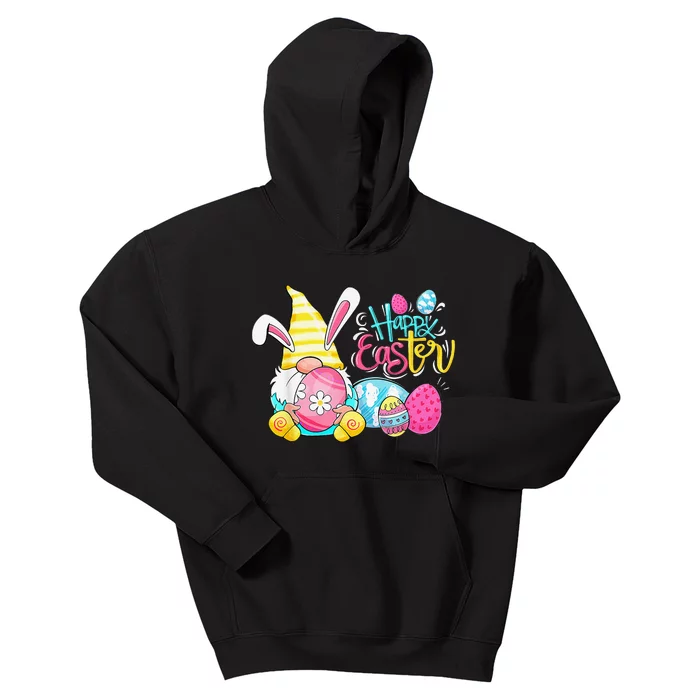 Bunny Gnome Rabbit Eggs Hunting Happy Easter Day Funny Kids Hoodie