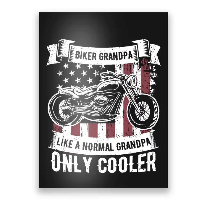 Biker Grandpa Ride Motorcycles Motorcycle Lovers Rider Gift Poster