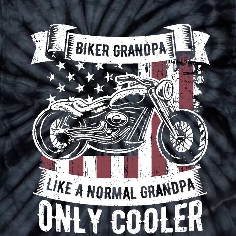 Biker Grandpa Ride Motorcycles Motorcycle Lovers Rider Gift Tie-Dye T-Shirt