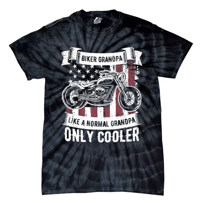 Biker Grandpa Ride Motorcycles Motorcycle Lovers Rider Gift Tie-Dye T-Shirt